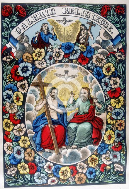 The Trinity: Father, Son and Holy Spirit, 19th century. Artist: Unknown