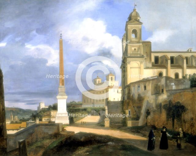 'The Trinity of the Mounts and the Medicis villa, Rome', 1808. Artist: Francois-Marius Granet