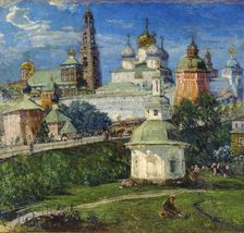 The Trinity Lavra of St Sergius in Sergiyev Posad 1910s. Artist: Michail Boskin