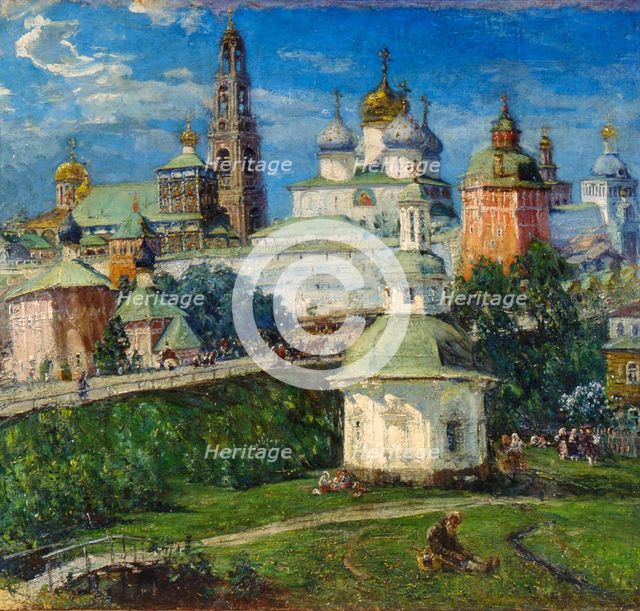'The Trinity Lavra of St Sergius in Sergiyev Posad', 1910s.  Artist: Michail Boskin