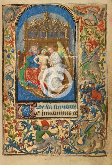 The Trinity; Prayer Book of Charles the Bold, 1469. Creator: Lieven van Lathem.