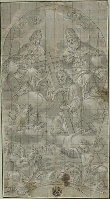 The Trinity with Christ Bearing the Cross, n.d. Creator: Raffaello Vanni