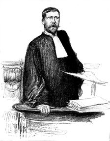 The Trial of M. Zola: M. Labori, counsel for M. Zola, 1898. Creator: Unknown