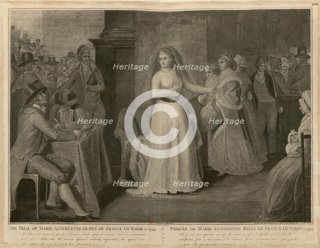 The Trial of Marie Antoinette, Queen of France, October 14, 1793. Creator: Pellegrini, Domenico (1759-1840).