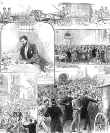 The Trial of Guiteau at Washington for the murder of President Garfield, 1881. Creator: Unknown