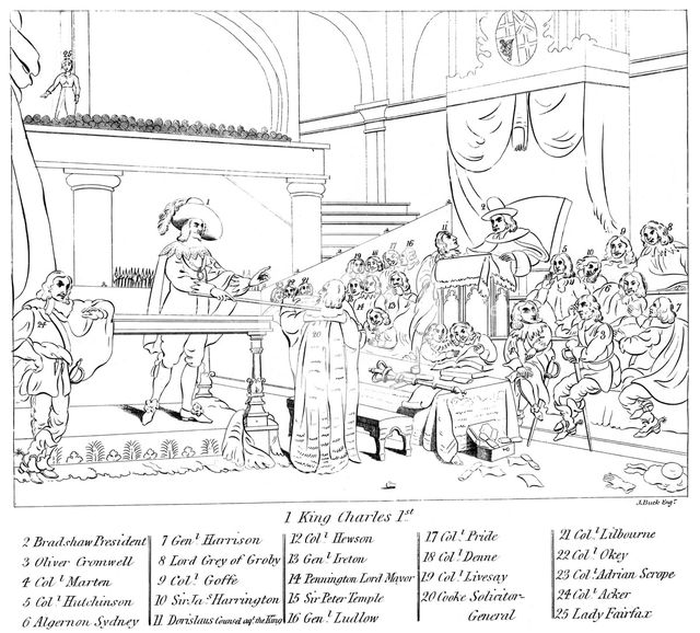 The trial of King Charles I (1600-1649) Artist: Unknown