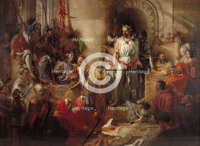 'The trial of Sir William Wallace at Westminster', c1831-1890.                                       Artist: William Bell Scott