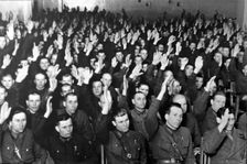 The Trial of the Twenty-One, Moscow, USSR, 1938. Artist: Anon