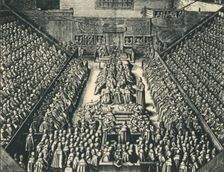 The Trial of the Earl of Strafford in Westminster Hall, 1641 1947. Creator: Wenceslaus Hollar