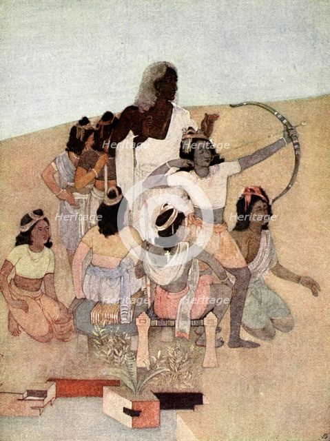 'The Trial of the Princes', 1913.  Creator: Nandalal Bose.