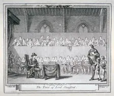 The Trial of Thomas Wentworth, Earl of Strafford, Westminster Hall, London, 1641 (c1750). Artist: J Collyer