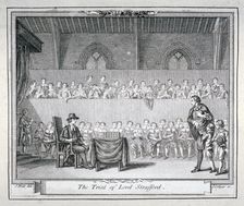 The Trial of Thomas Wentworth, Earl of Strafford, Westminster Hall, London, 1641 (c1750). Artist: J Collyer