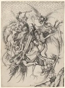 The Tribulations of Saint Anthony, c1470-1475. Creator: Martin Schongauer