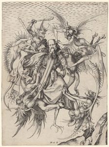 The Tribulations of Saint Anthony, c1470-1475. Creator: Martin Schongauer
