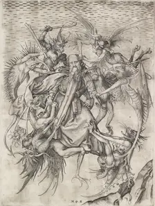 The Tribulations of St Anthony, late 15th century. Artist: Martin Schongauer