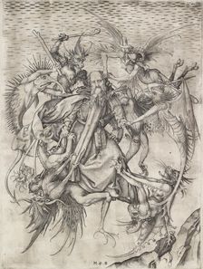 The Tribulations of St Anthony, late 15th century. Artist: Martin Schongauer
