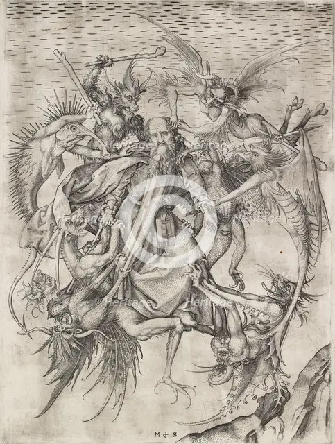 The Tribulations of St Anthony, late 15th century. Artist: Martin Schongauer.
