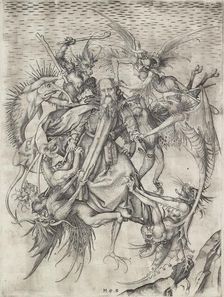 The Tribulations of St Anthony, late 15th century. Artist: Martin Schongauer
