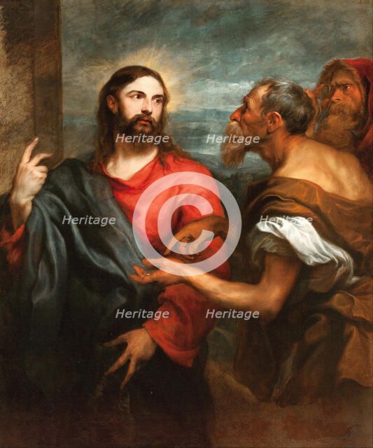 The Tribute Money, ca 1625. Artist: Dyck, Sir Anthonis, van (1599-1641)