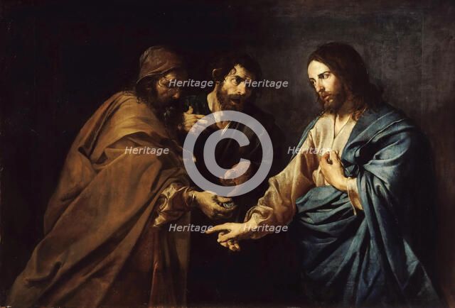 The Tribute Money. Artist: Valentin de Boullogne (1591-1632)