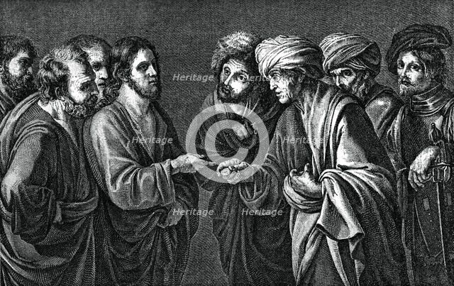 'The Tribute to Caesar', 17th century, (1870). Artist: Unknown