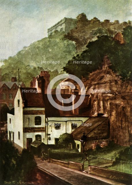'The Trip to Jerusalem, Nottingham', 1943.  Creator: C. Freestone.