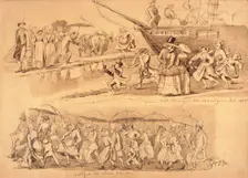 "The trip to Norrige, Kanalvägen July 1855". Creator: Fritz von Dardel