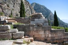 The Tripod of Palatae, Delphi, Greece. Creator: Samuel Magal