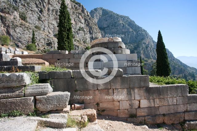 The Tripod of Palatae, Delphi, Greece. Creator: Samuel Magal.