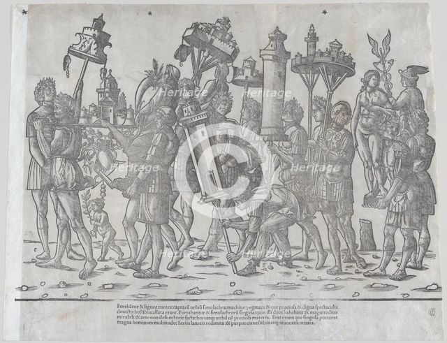 The Triumph of Caesar: Statues of Venus and Mercury, after 1503. Creator: Jacob von Strassburg.