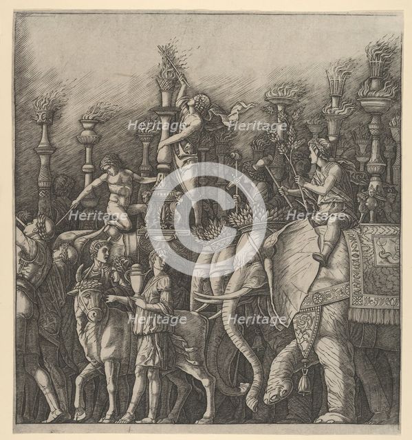 The Triumph of Caesar: the Elephants, 1470-1525. Creator: Attributed by Bartsch to Giovanni Antonio da Brescia (Italian, active ca. 1490-ca. 1525).
