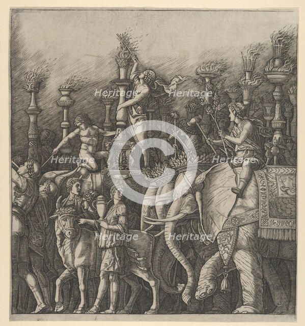 The Triumph of Caesar: the Elephants, 1470-1525. Creator: Attributed by Bartsch to Giovanni Antonio da Brescia (Italian, active ca. 1490-ca. 1525).