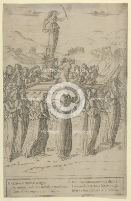 The Triumph of Chastity, ca. 1480-90. Creator: Francesco Rosselli.