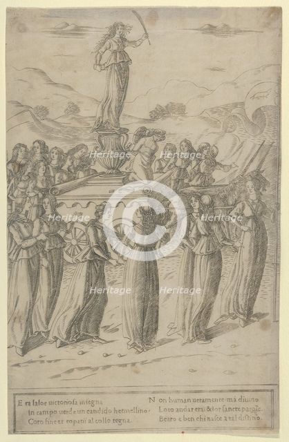 The Triumph of Chastity, ca. 1480-90. Creator: Francesco Rosselli.