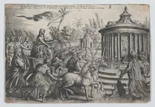 The Triumph of Chastity on Love, from the Triumphs of Petrarch. Creator: Georg Pencz