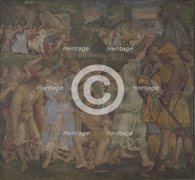 The Triumph of Chastity: Love Disarmed and Bound (Frescoes from Palazzo del Magnifico, Siena), 1509. Artist: Signorelli, Luca (ca 1441-1523)