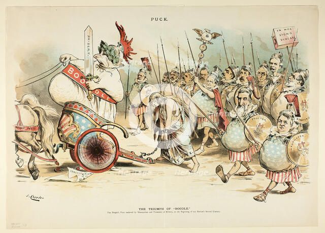 The Triumph of Boodle, from Boodle, n.d. Creator: Joseph Keppler.