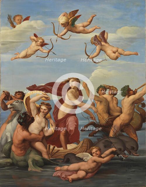 The Triumph of Galatea, a copy after Raphael (Raffaello Sanzio), 1835-1853. Creator: Nils Jakob Blommer.