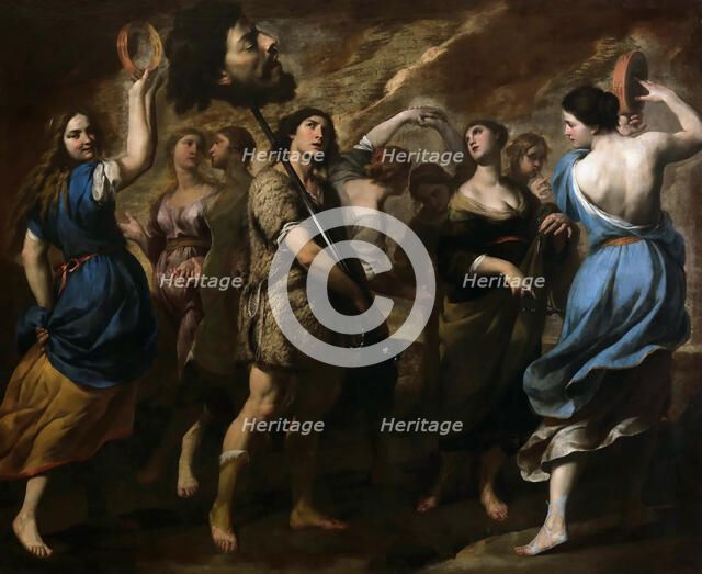 The Triumph of David, c. 1650. Creator: Vaccaro, Andrea (1604-1670).