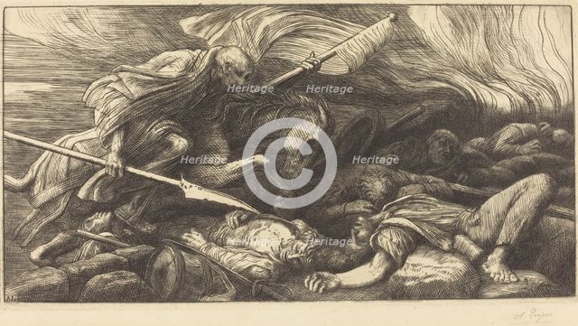 The Triumph of Death: After the Battle (Le triomphe de la mort: Apres le combat). Creator: Alphonse Legros.