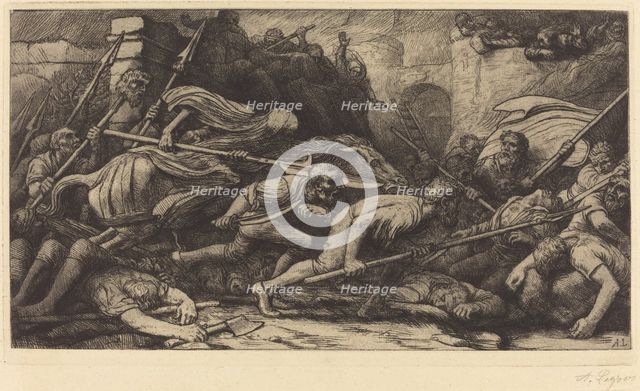 The Triumph of Death: Battle (Le triomphe de la mort: Le combat). Creator: Alphonse Legros.