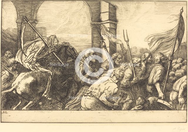 The Triumph of Death: Departure (Le triomphe de la mort: Le depart). Creator: Alphonse Legros.