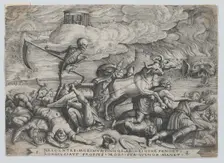 The Triumph of Death on Time, from The Triumph of Petrarch. Creator: Georg Pencz