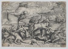 The Triumph of Death on Time, from The Triumph of Petrarch. Creator: Georg Pencz