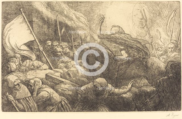 The Triumph of Death: Proclamation (Le triomphe de la mort: La proclamation). Creator: Alphonse Legros.