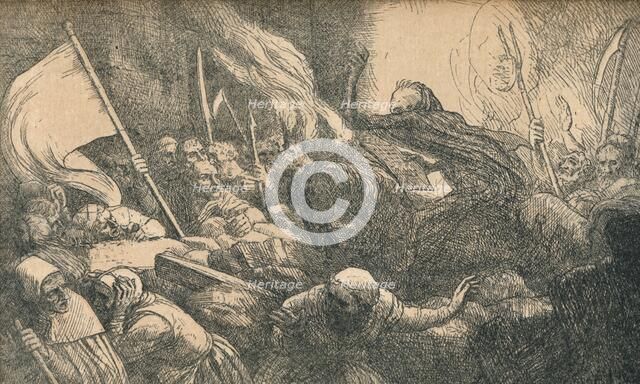 'The Triumph of Death, The Proclamation', c1885. Artist: Alphonse Legros.