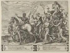 The Triumph of Envy, from The Cycle of the Vicissitudes of Human Affairs, plate 4, 1564. Creator: Cornelis Cort