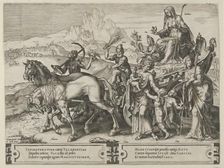 The Triumph of Humility, from The Cycle of the Vicissitudes of Human Affairs, plate 7, 1564. Creator: Cornelis Cort