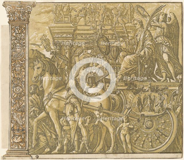 The Triumph of Julius Caesar [no.9 plus 2 columns], 1599. Creator: Andrea Andreani.