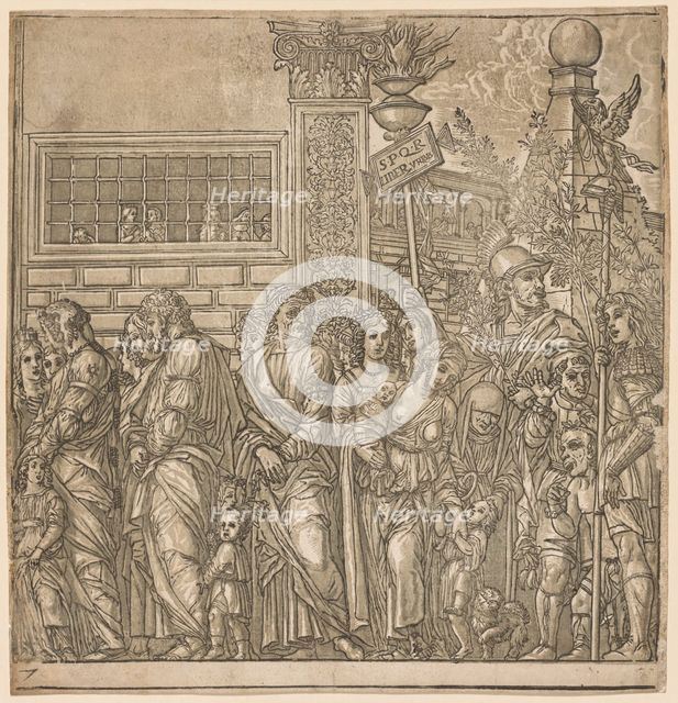 The Triumph of Julius Caesar: Procession of Men, Women and Children, 1593-99. Creator: Andrea Andreani (Italian, about 1558-1610).